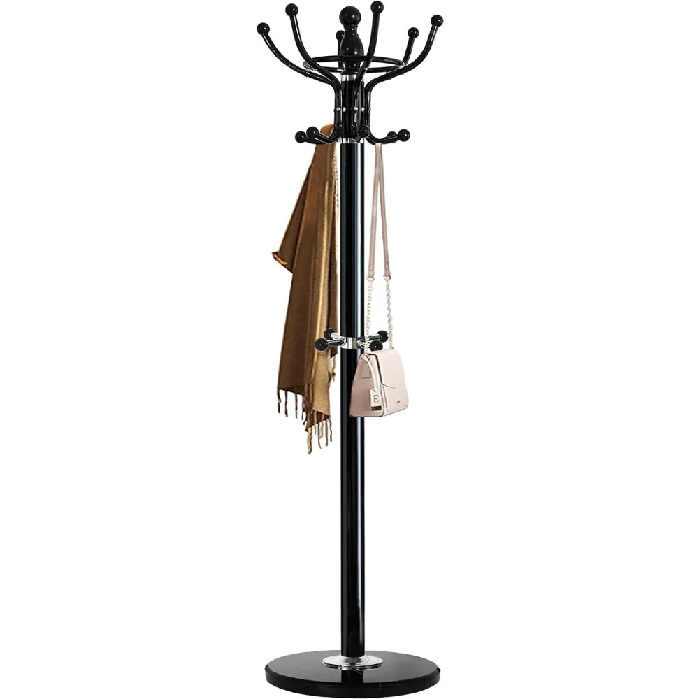 

Kertnic Metal Coat Rack Freestanding 16 Hooks, Entry-way Coat Racks Stand with Natural Marble Base Hall Tree, Easy Assembly