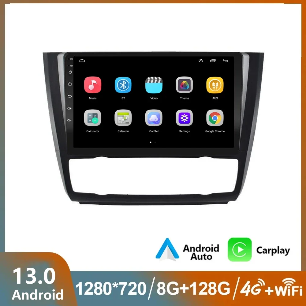 

Wireless CarPlay Android 13 Car Multimedia Display Screen For BMW 1 Series E81 E82 E87 E88 AT 2004 2005 - 2012 Radio GPS FM RDS