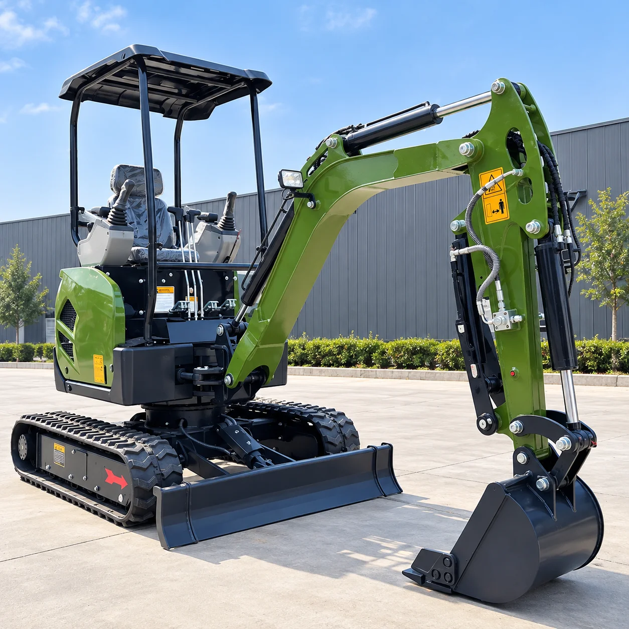 Raupenbagger 1,8 Tonnen Mini-Bagger mit Kubota-Motor Hydraulischer Erdbeweger Schwerlast Kompakt CE EPA Euro 5 Maßgefertigt