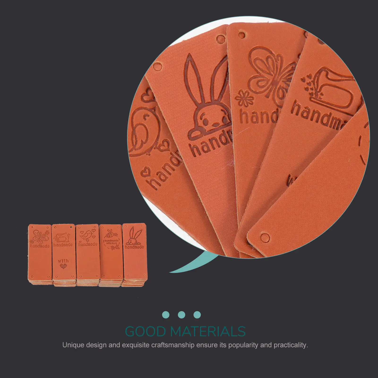 100Pcs 양각 색상 변경 의류 칼라 라벨 청바지 스웨터 가방 코트 DIY 의류용 수제 봉제 태그