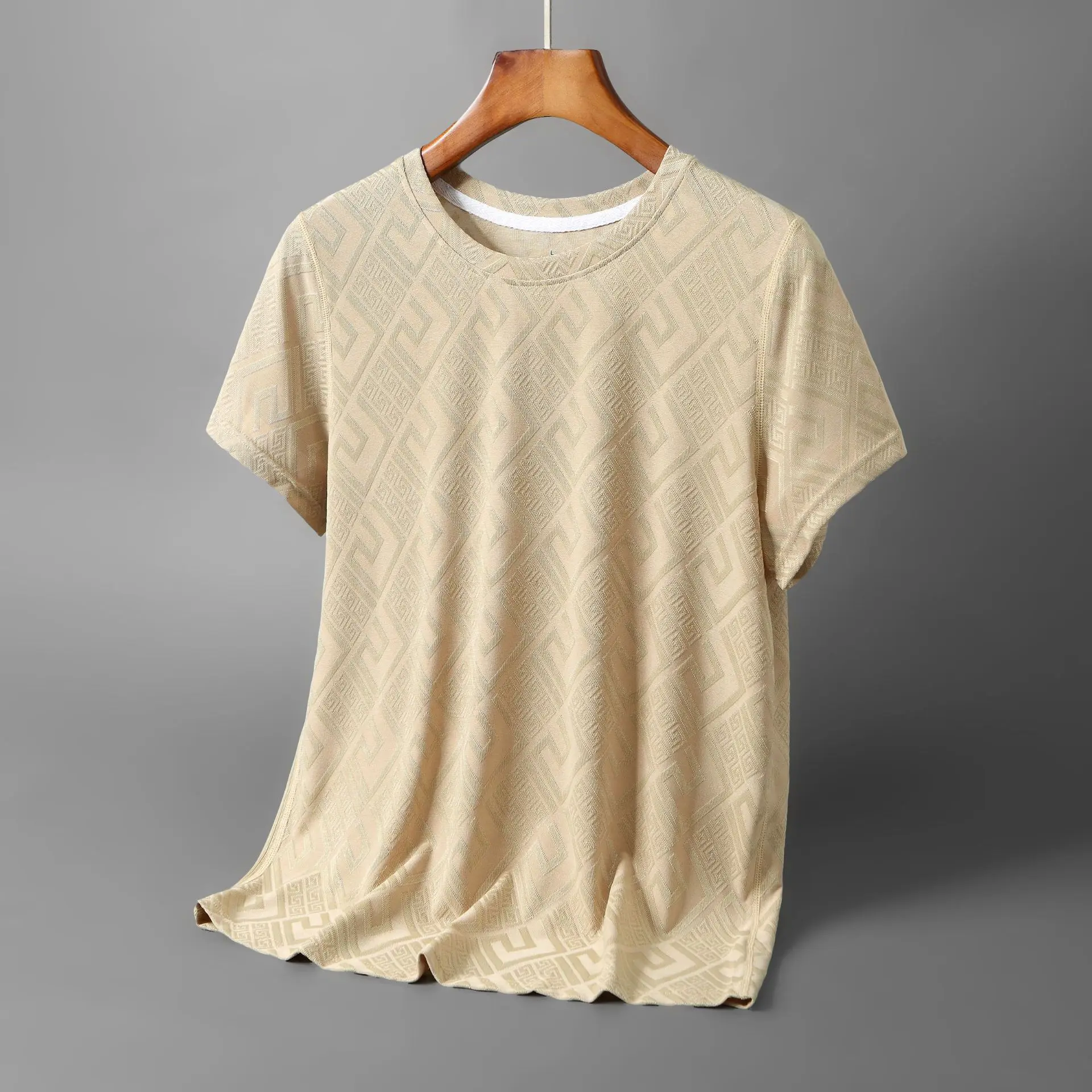 Men's T-Shirt Men's Short-Sleeved Ice Silk T-Shirt Men's Summer Pajamas Tops Homewear T-Shirt Half-Sleeved Tops Clothing with mens pajamas,mens training tshirt