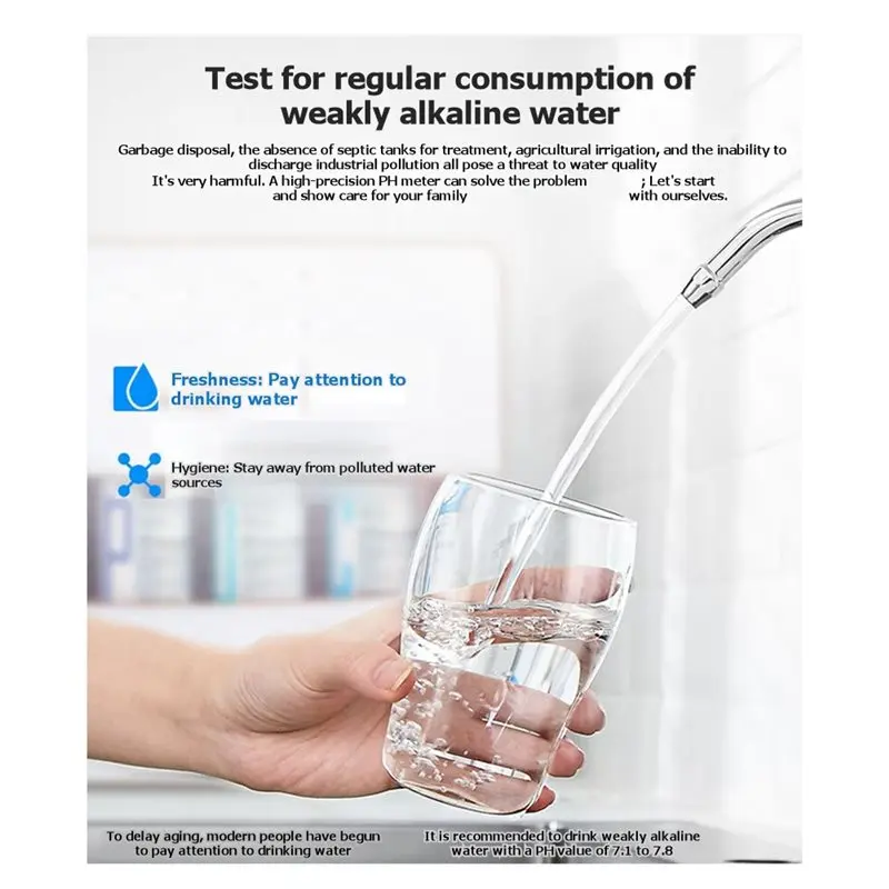 T43C-PH828 디지털 수질 테스터 미터는 음료수 수영장 수경 테스트용 방수 기능이 있습니다.