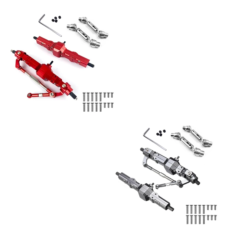 

Metal Front & Rear Bridge Axle Gear Box With Drive Shaft For WPL C14 C24 B14 B24 1/16 RC Car Upgrade Parts