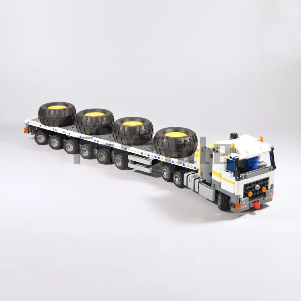 

MOC-43975 6x4 Tractor with Ballast Trailer Building Block Model Spliced Toy Puzzle Kids Gift