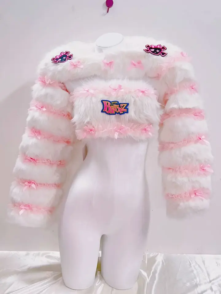 PinkFaux Fury2k accessoesry2k Faux FurHarajuku Faux FurKawaii Faux
