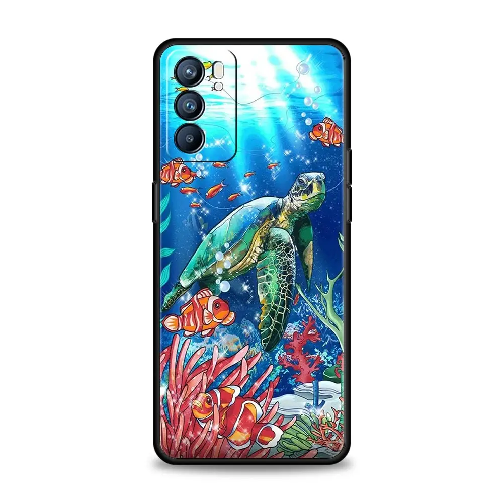 Cartoon Sea Turtle Ocean Blue Phone Case