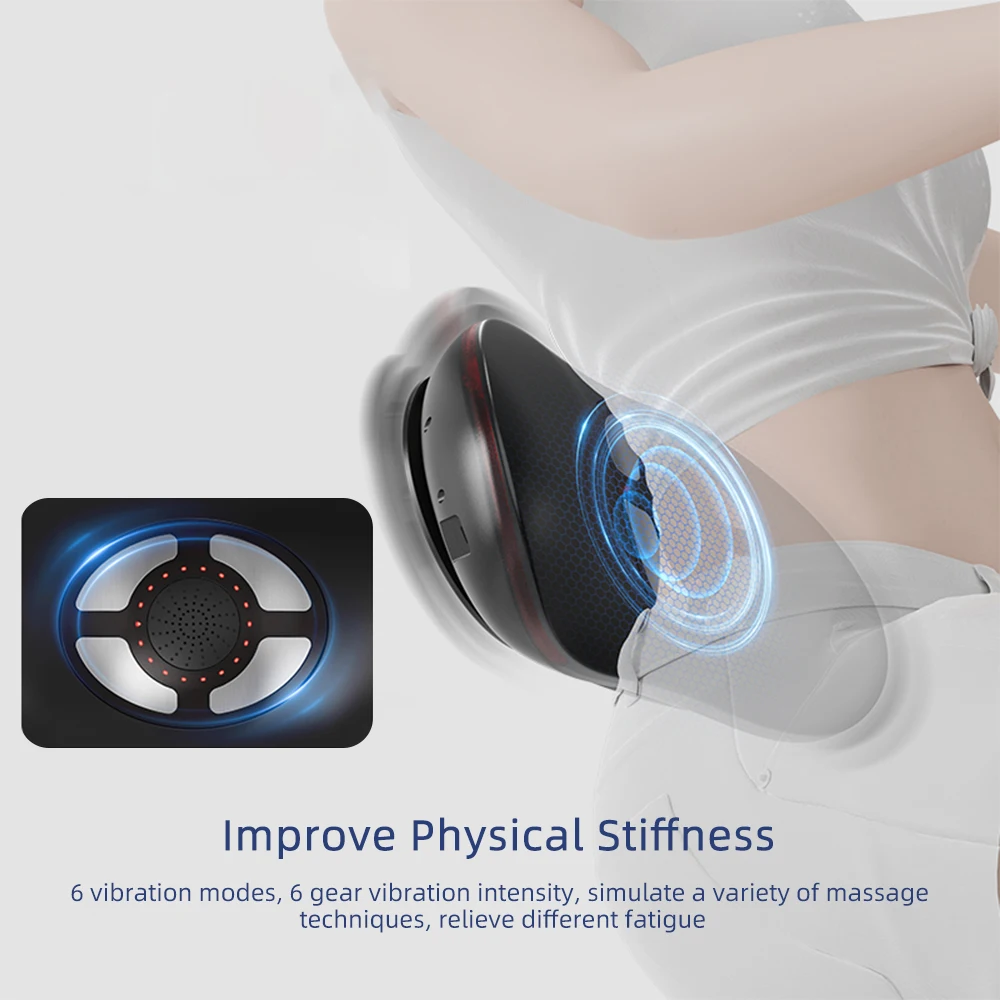 Electric Lumbar Traction Massager Height Adjustable Massage Waist Spine Support Back Massage Machine Relieve Waist