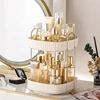 1pc 360° Rotating Makeup Organizer Light Luxury Transparent Storage Rack Large Capacity Cosmetics Storage Box Multi-function 1