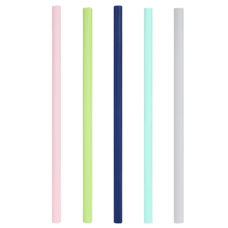 Pailles Sans BPA Enfants 18 Pailles En Silicone Réutilisables TSHAOUN - Souples Et Colorées Avec 2 Brosses Pailles écologiques