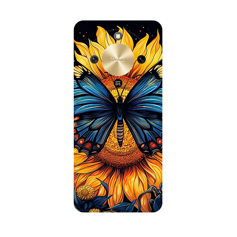 Butterfly Printed TPU Soft Protective Back Cover in Silicone