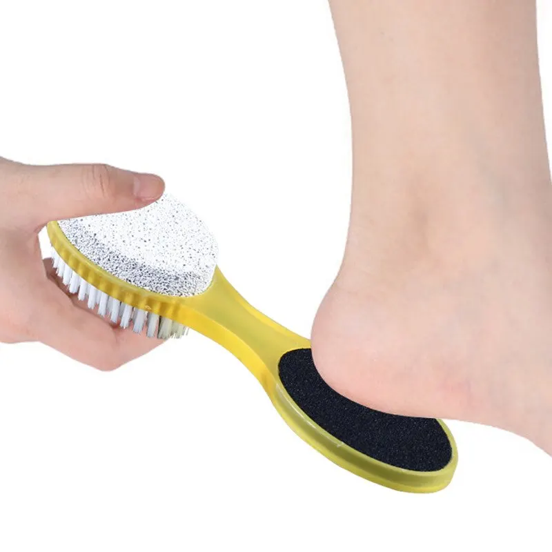 Foot File Pumice Stone Dead Skin Remover Brush 1PC 4 Side Use Pedicure Grinding Tool