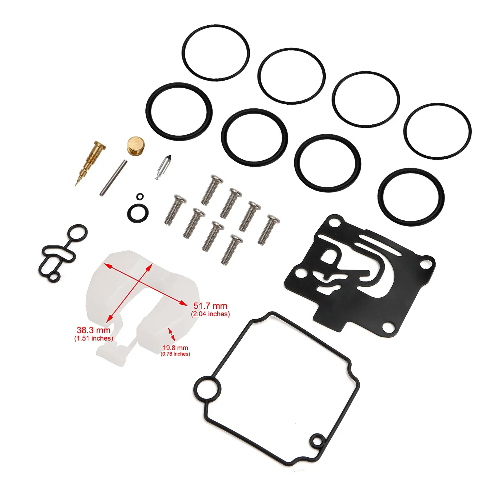 Topteng Carburetor Carb Rebuild Kit for Yamaha F50-T50hp 4 Stroke 01-04 62Y-W0093-11-00 2