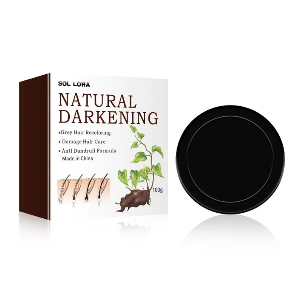 Description Picture 3 of itemPolygonum Hair Darkening Shampoo Soap Bar Repair Gray Hair He Shou Wu Black Soap Oil Control Shampoo Bar Multiflorum Hair Care