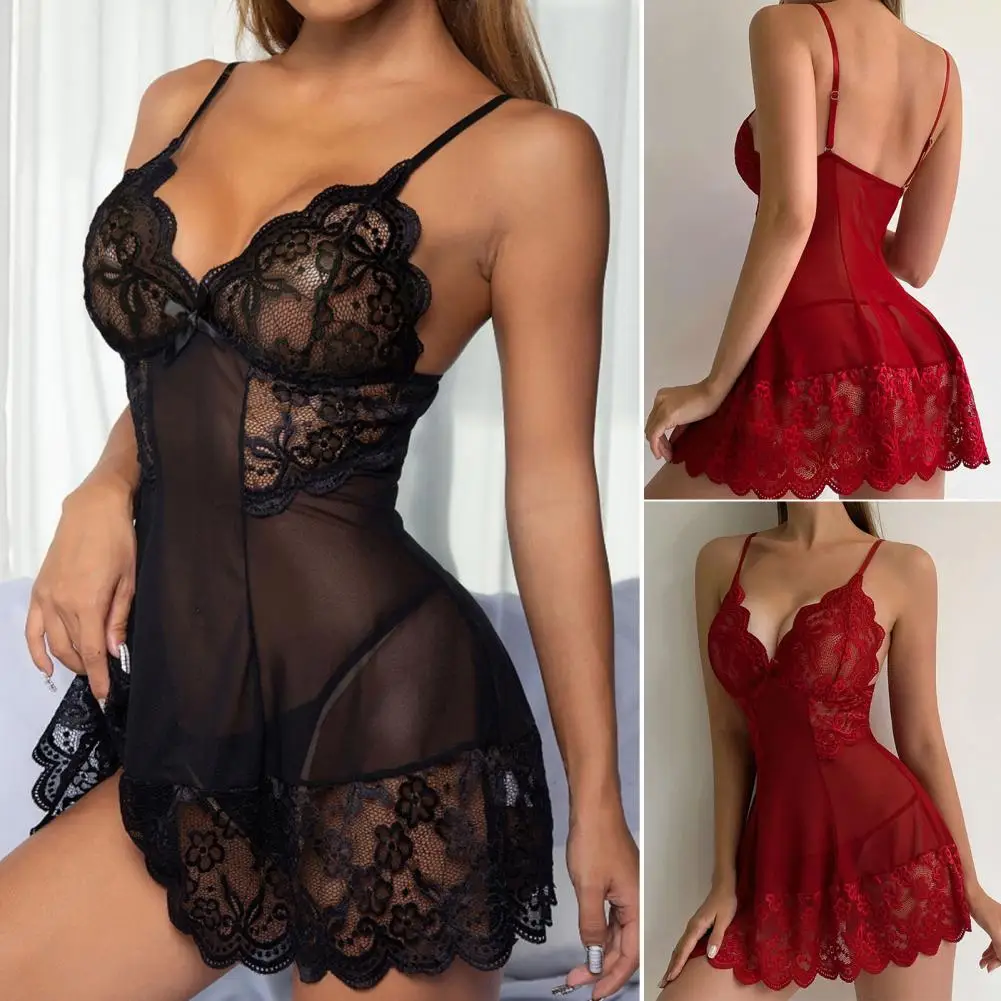 

Sleepwear Chic Sleeveless Lady Nightdress Thin Women Nightdress Above Knee for Sleeping