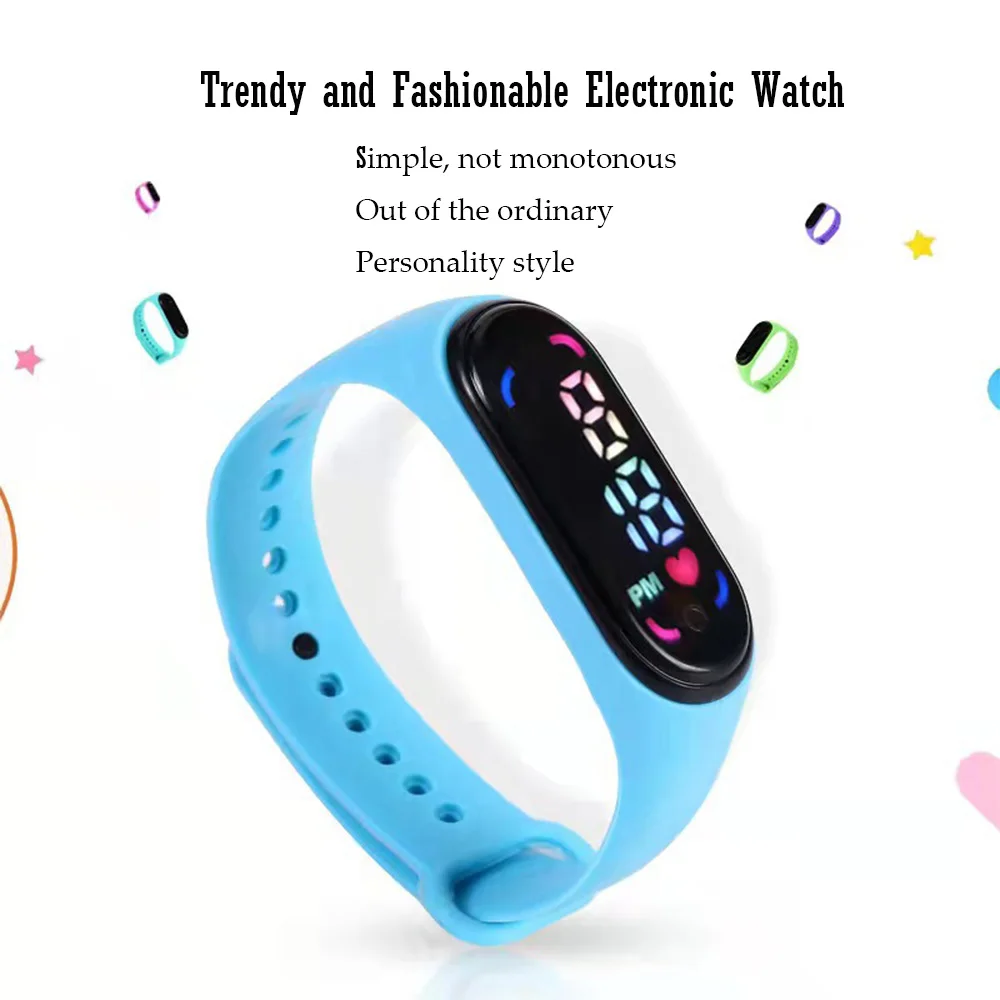 Children's Watches for Kids LED Electronic Display Watch Cartoon Girls Boys Cute WristWatch Sport Waterproof Women Student Gifts