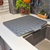 Silicone Drain Mat for Sink, Kitchen Fruit and Vegetable Dish Draining Drying Mat, Household Countertop Heat Insulation Mat 4