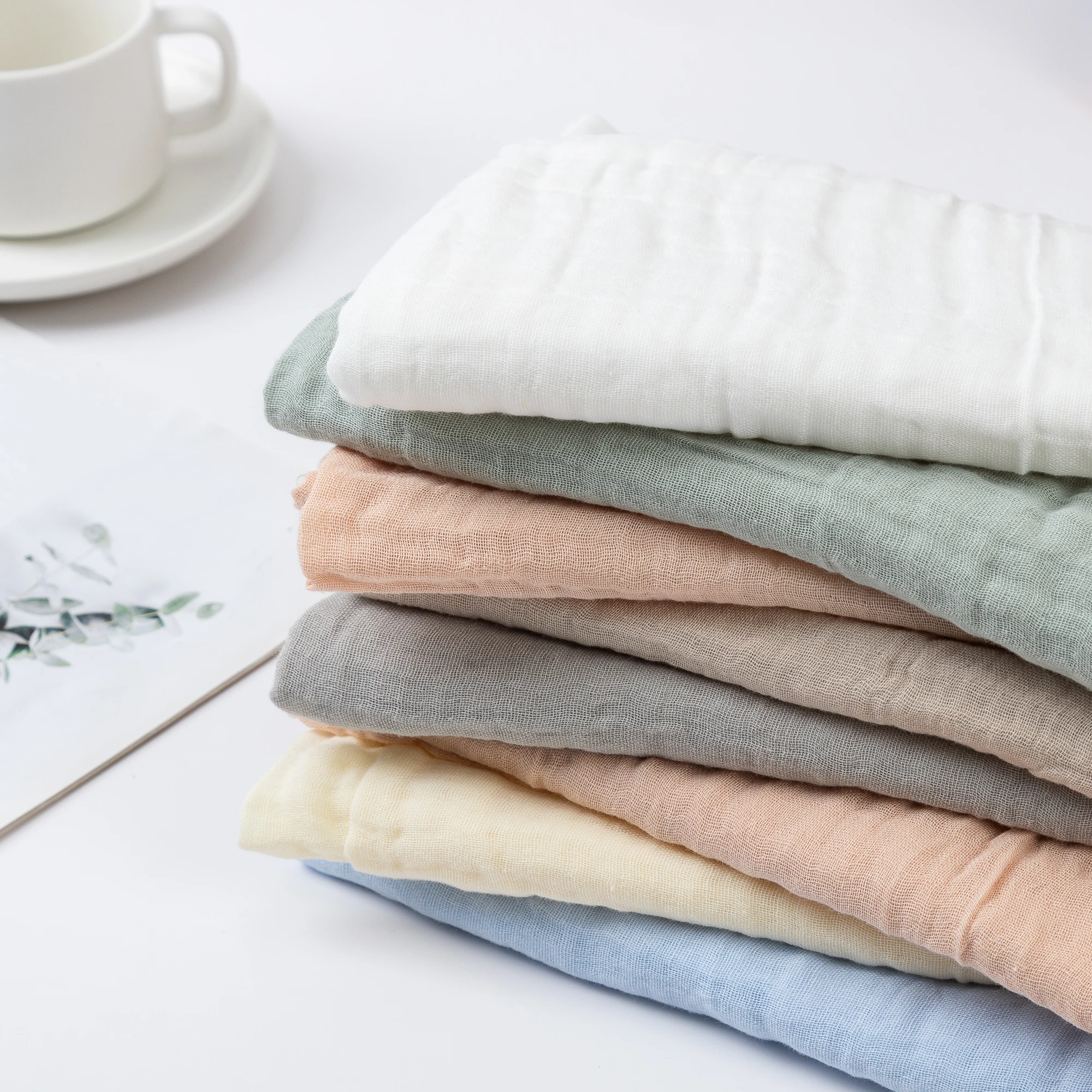 100cm*100cm 2 Layers Baby Receive Blankets Newborn Muslin Cotton Swaddle Bedding Infant Bath Towel Sleeping Mat Birthday Gift - 2