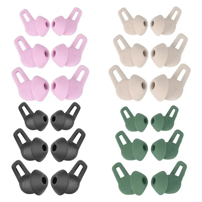 

In-Ear Soft Silicone Eartips Case Ear Pads Earbuds Earphone Cups With Anti-slip Earhook Headphone Protective Cover Earplug