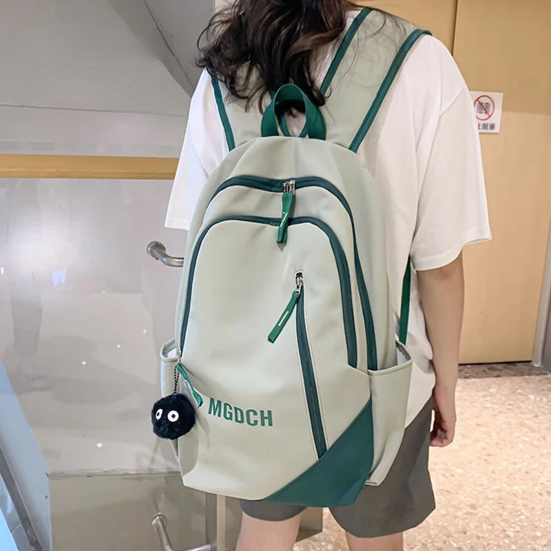 Schoolbag Female Middle School Student Simple Versatile Large Capacity Class Backpack contrast color backpack school backpack for teen girl large capacity student backpack women schoolbag book bag