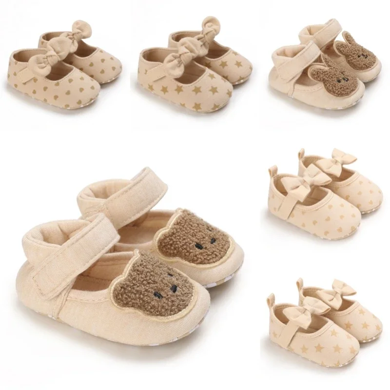 Fashion Baby Girls Boys Cute Soft Cartoon Non-slip Cotton Toddler Princess Shoes Animal Pattern First Walker Shoes for Newborns baby shoes