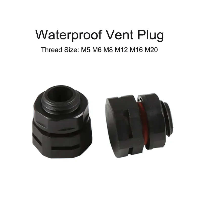 M40 M32 M8 M10 M20 Water Resistance Waterproof Plastic Air Vent Plug Breathable Valve Ventilate Permeable Hydrophobic Vent Valve