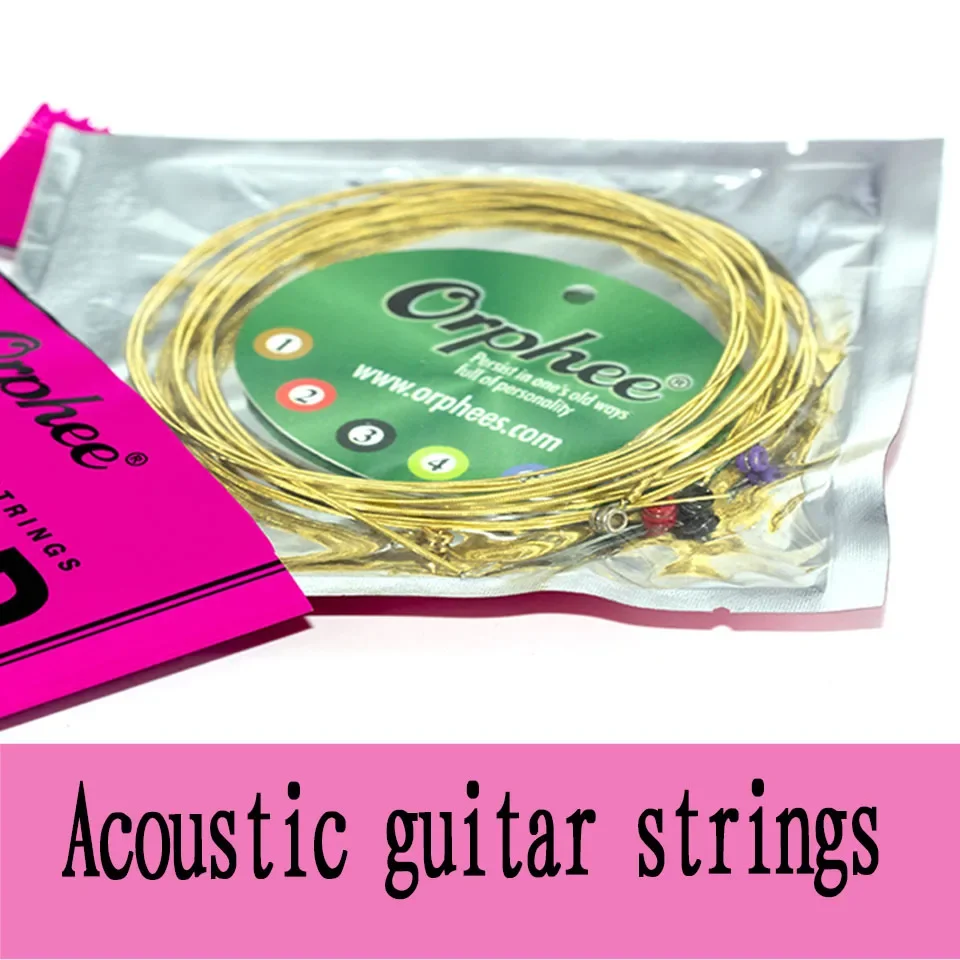 Acoustic guitar strings 1 set Hexagonal core 8% nickel FULL Bronze Bright tone Extra light Medium