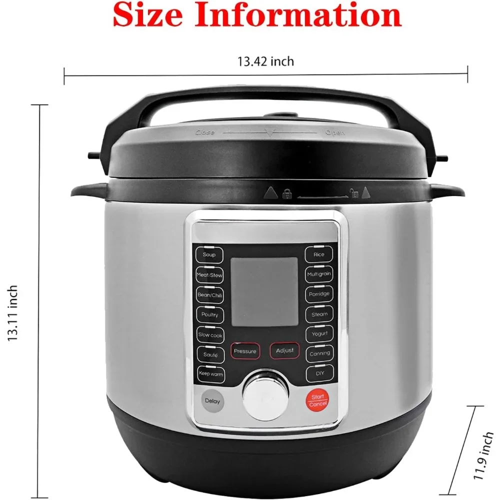 Slow Cooker 6 Quart One-Touch Programs & Support DIY Easy Cleaning 12-in-1 Slow Cooker