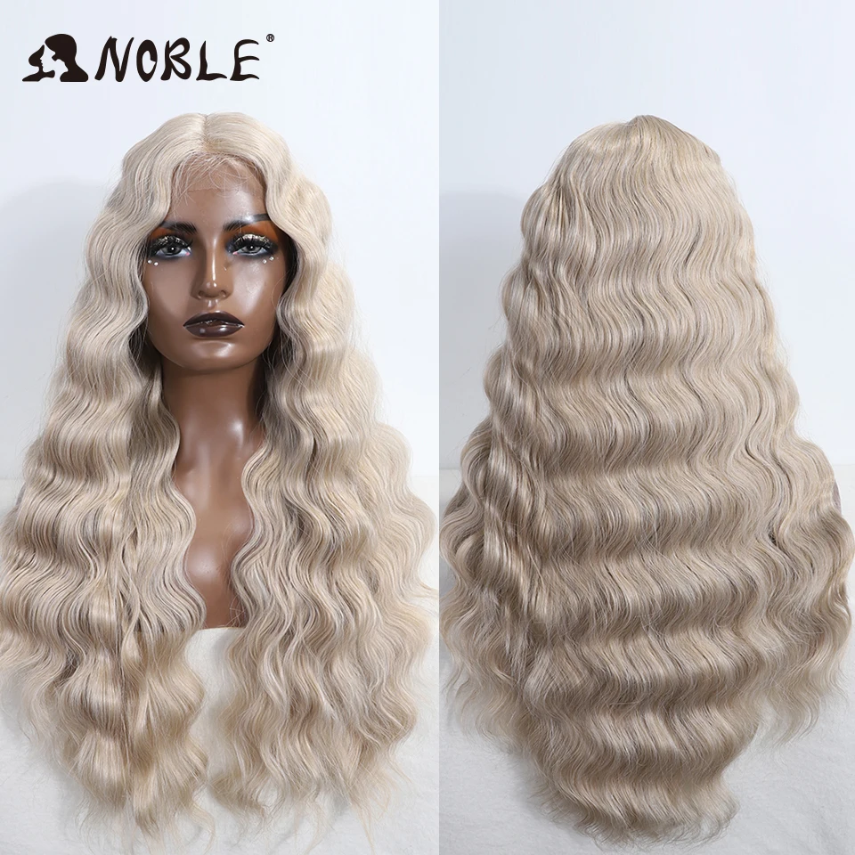 

Noble Lace Front Wig Cosplay Wig Wavy 28" Brown WigBody Wavy Lace Part Wig For Women Wig synthetic Wig High Quality Lace Wig