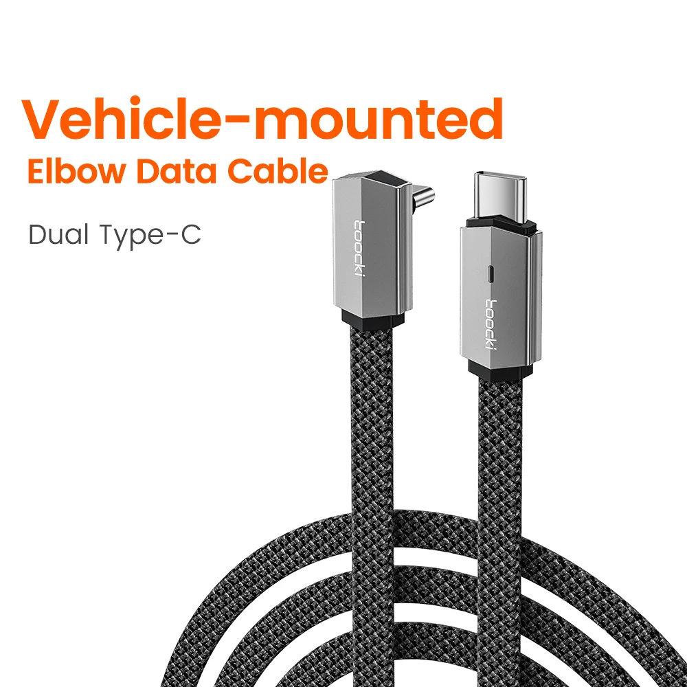 Toocki 90 Derece Dirsek Çift Tip C Aydınlatma Veri Kablosu 60 W Hızlı Flaş Şarj PD USB C Hızlı Şarj Kablosu Iphone POCO
