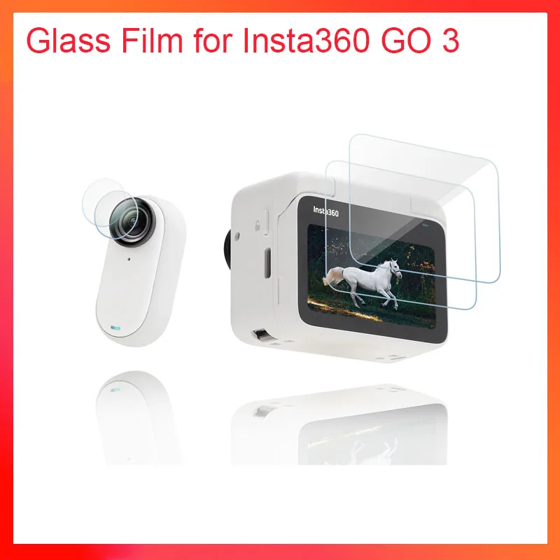

9H Anti-Fingerprint Tempered Glass Film for Insta360 GO 3 Lens Screen Combo Protect for Insta360 GO 3 Action Camera