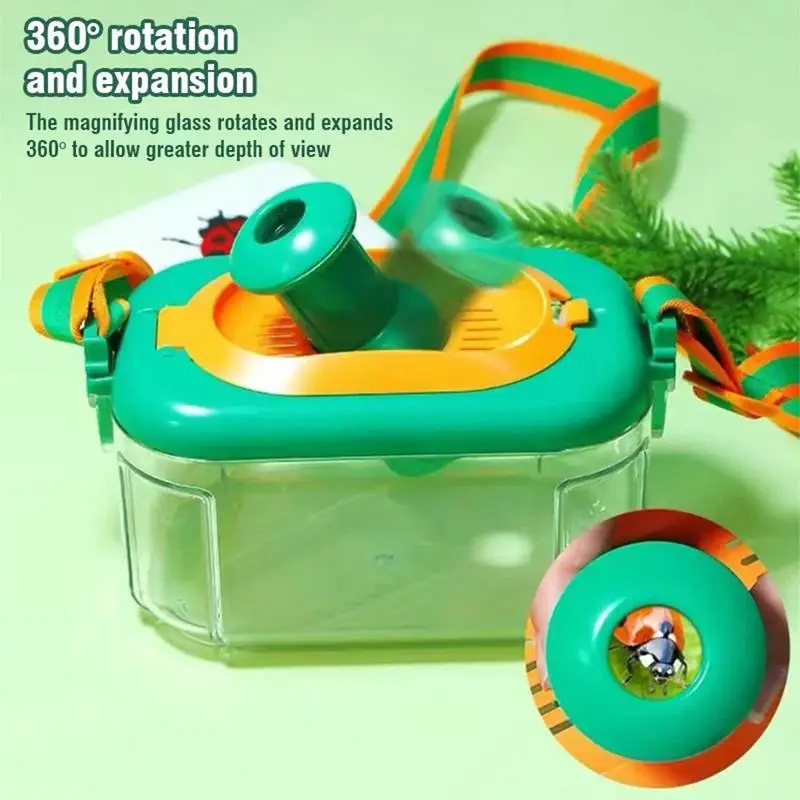 Bug Viewer Outdoor Insect Box Magnifier Observer Kit Insect Catcher Cage Kids Science Nature Exploration Tools Educational Toy 2