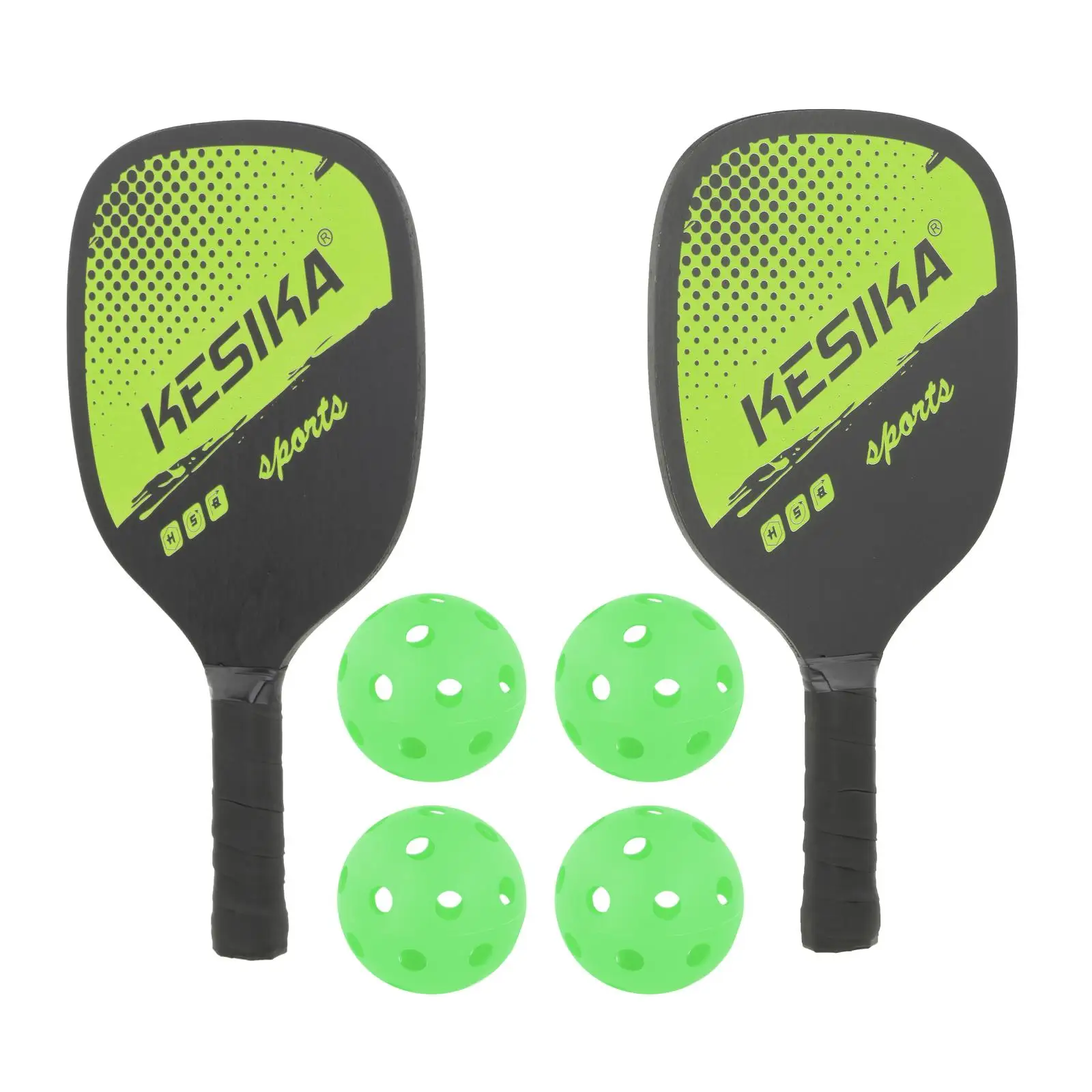 Pickleball Paddles Set 4 Balls Portable Carry Bag Comfort Grip Rackets Honeycomb Core Lightweight