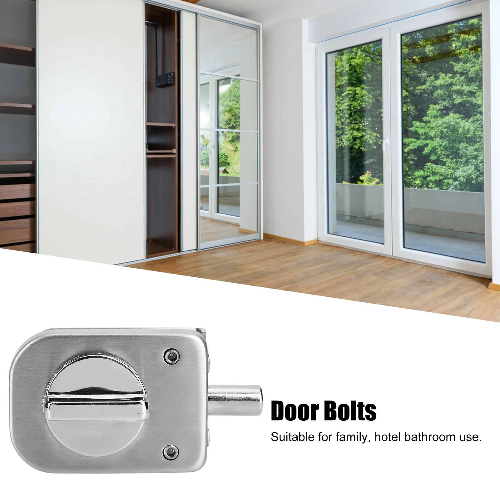 2 Set Stainless Steel Cabinet Door Lock for Bathroom Toilet Shop Glass Doors Lock Cabinet Door
