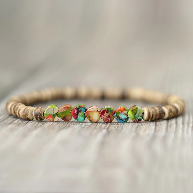 Multicolor Beaded Wooden Unisex Bracelet Bohemia Jewelry