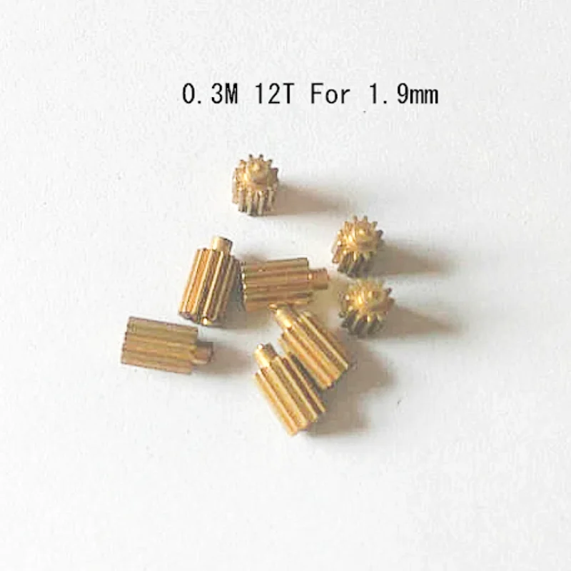 

Metal Reduction Copper Gear 0.3M 12T For 1.9mm 0.3 Modulus 12 Teeth Outer Diameter 4.2mm Pore Diameter 1.9mm