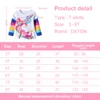 DXTON Girls Rainbow Sleeve T-shirts Spring Mermaid Printed Children Girls Tops Floral Toddlers Cotton Tees Cartoon Kids Outfits 5