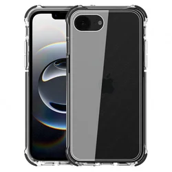 Clear Transparent Shockproof Soft Silicone Phone Case Cover for iPhone 16 SE (Clear)