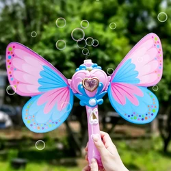 Pistolet à bulles électrique pour enfants KC50SQ, Machine à souffler, baguette magique, ailes De papillon, pistolet à eau d'extérieur portable 