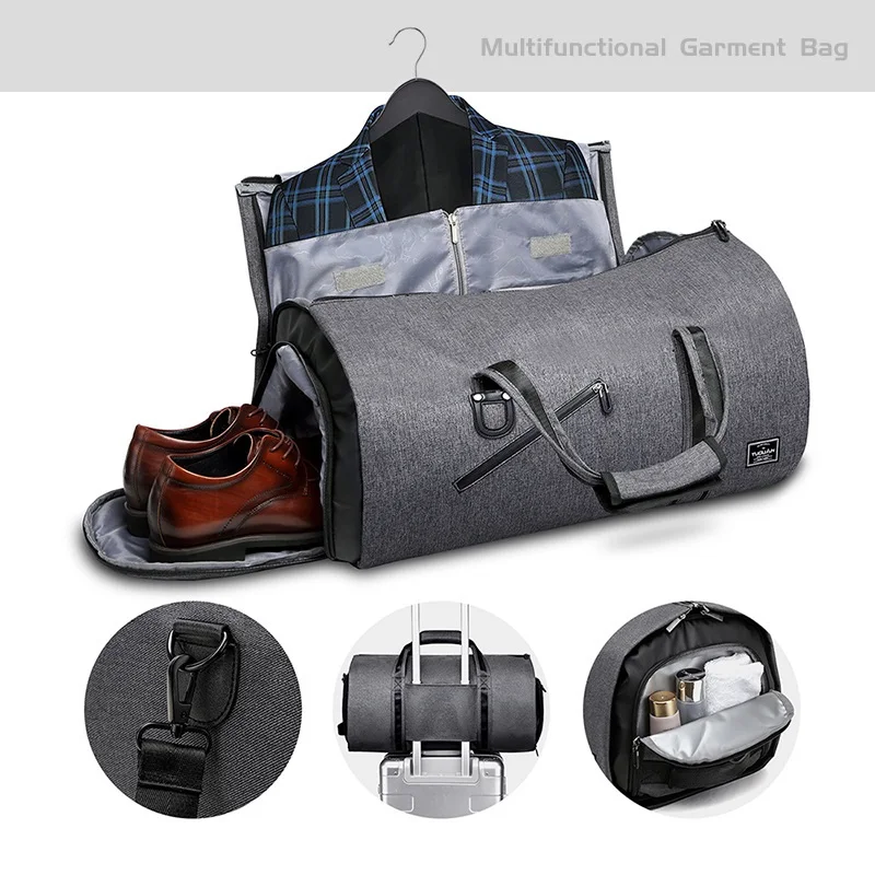 New Garment Duffle Bags for Travel Suit Bags for Men Porta Trajes Para Hombre Viaje Waterproof Carry on Hanging Weekender Bag