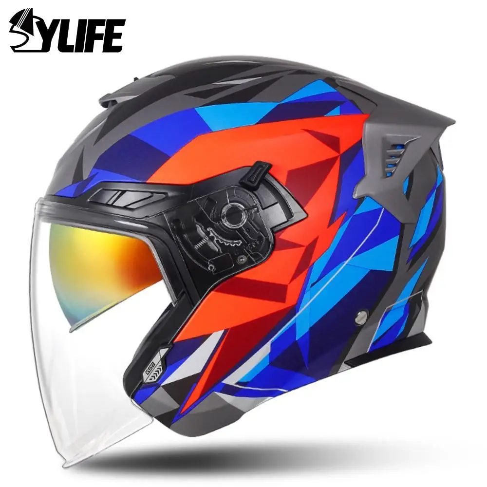 

GSB Motorcycle Helmet DOT Certification Capacete De Moto Scooter Helmet Open Face Helmet Casco Moto Men Women Four Seasons