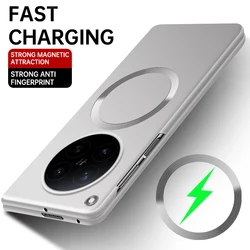 Ultra Thin Magnetic Magsafe Protective Phone Case for OPPO Find N2 (Silver)