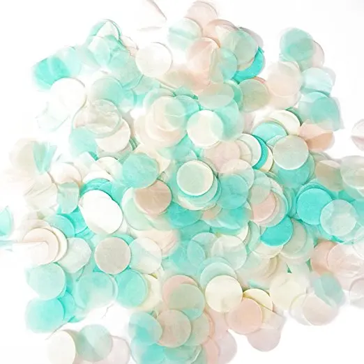 10g/bag 1cm Paper Confetti Mix Color for Wedding Decoration Birthday Baby Shower Party Supplies Round Tissue for Clear Balloons paper confetti party decorations