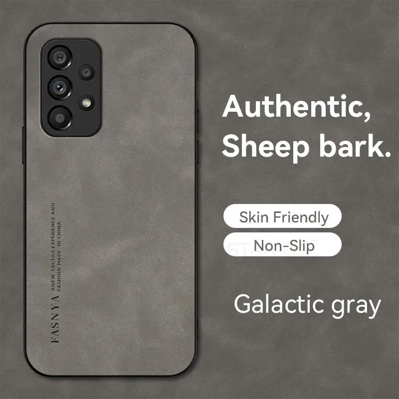 Premium Sheepskin Leather Phone Case - Elegant Back Cover