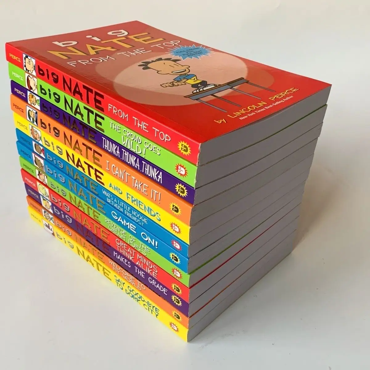 

12 Books English Version Big Nate Adventures Full-color Comic Version Children Humorous Cartoon Bridge Chapter Book