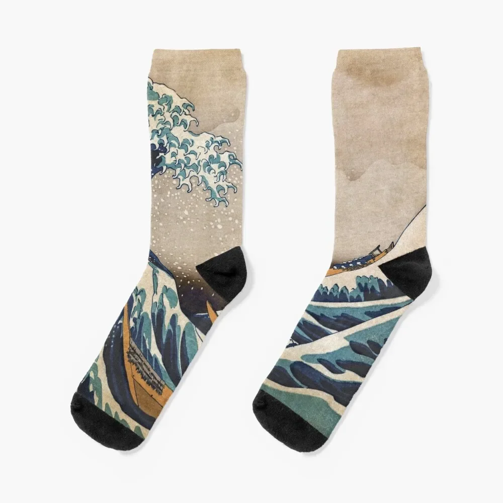 

The Great Wave off Kanagawa Socks loose anti-slip moving stockings Argentina Socks Women's Men's