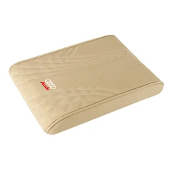 Luxurious Universal Car Armrest Box Pad with Cushioning Support (Audi - Beige)