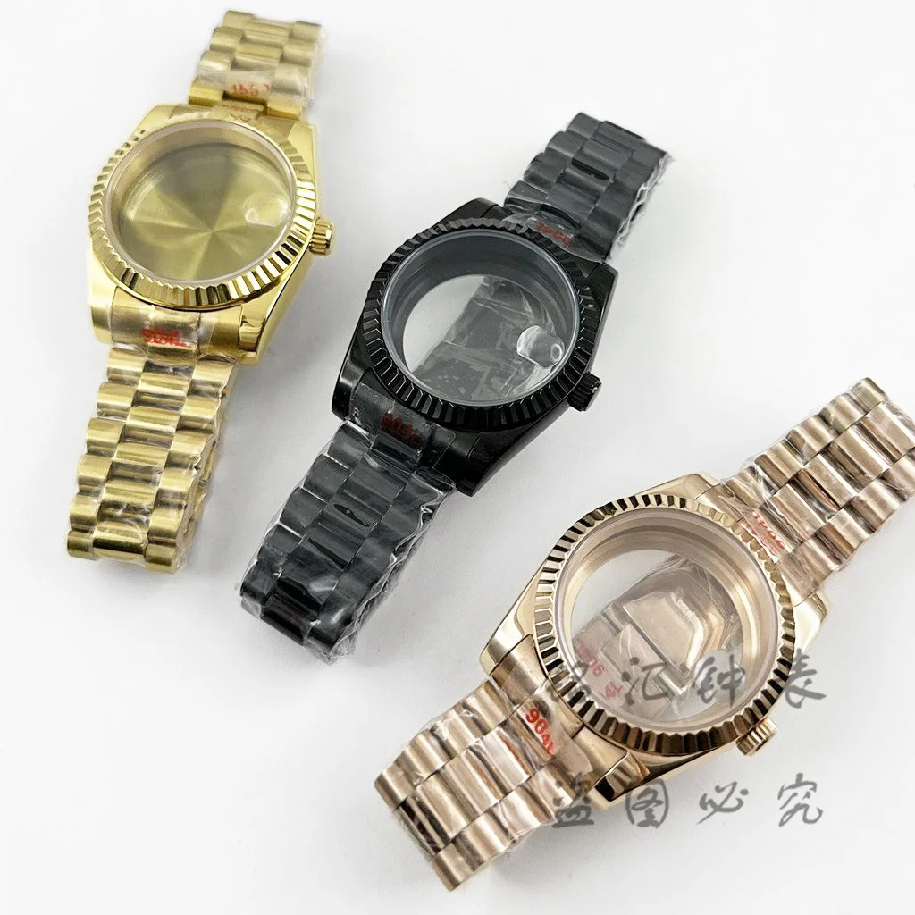 Fluted Curved High-Quality Waterproof Sapphire Watch Bracelet