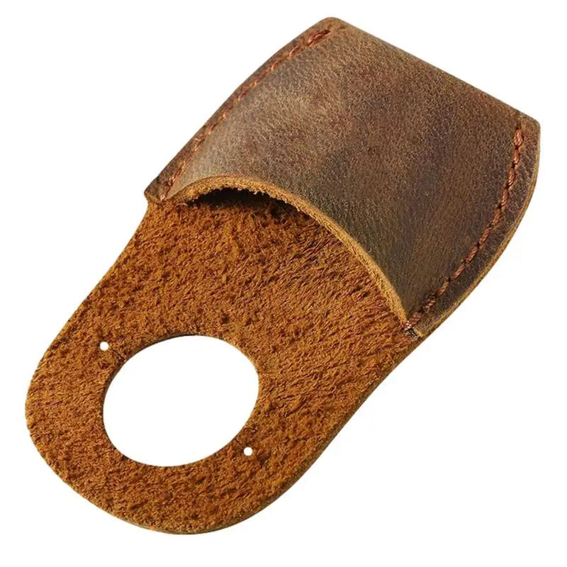 

Leather Thumb Protector Carpenter Protective Cover For Finger Open-Top Design Finger Protective Tool For Sewing Needle Felting