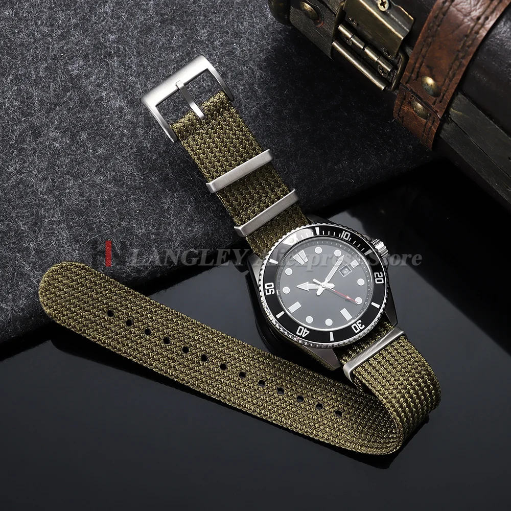 Premium Woven Nylon Military-Style Watch Strap - High Quality Fabric Watchband