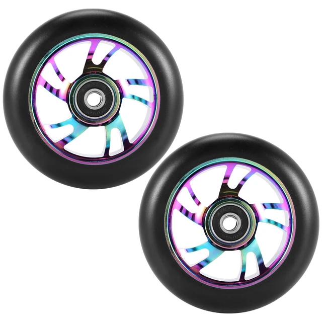 2 Pcs 100Mm Scooter Replacement Wheels with Bearing Stunt Scooter Pu Wheels  for Rocking Cars, Extreme Cars, Scooters - AliExpress